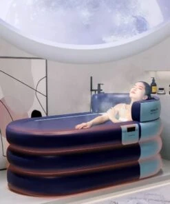 Opblaasbaar Bad - Blauw Ligbad - Zitbad Volwassenen - Ijsbad - Badkuip - Opblaasbad - Opvouwbaar Bad -Badkamer Wijs 1001x1200 8