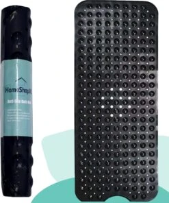 The Original - Badmat Antislip - Zwart - 100x40cm - Antislipmat Douchemat Voor Bad & Douche - Anti Slip Mat Met Zuignappen -Badkamer Wijs 1003x1200