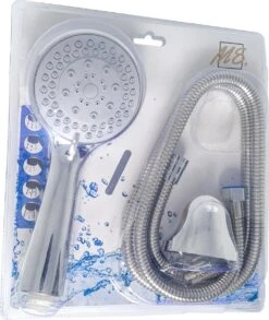 Douchekop Met Slang - Universeel - 5 Luxe Straalstanden - Chroom En RVS - Incl. Wandhouder -Badkamer Wijs 1010x1200