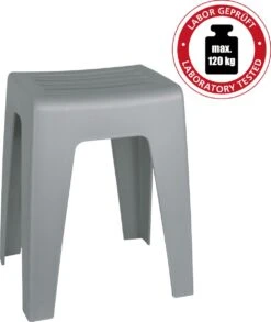 WENKO Badkamerkruk Kumba 38x47cm In Grijs Kunststof - Douchekruk -Badkamer Wijs 1011x1200 4
