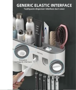 LuxeBass Tandenborstel Organizer | Tandenborstelhouder | Automatisch Tandpasta Dispenser | Met Lade En Opbergvak Voor Badkamer - LB544 -Badkamer Wijs 1014x1200 1
