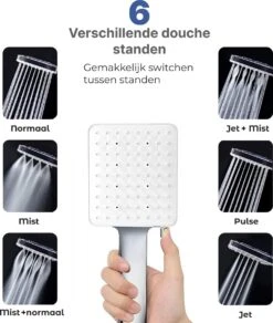 MaatWorkz - Waterbesparende Douchekop Vierkant + Douchetimer - Hoge Waterdruk - Luxe Design - 6 Standen 18 MaatWorkz - Waterbesparende Douchekop Vierkant + Douchetimer - Hoge Waterdruk - Luxe Design - 6 Standen -Badkamer Wijs 1014x1200 2