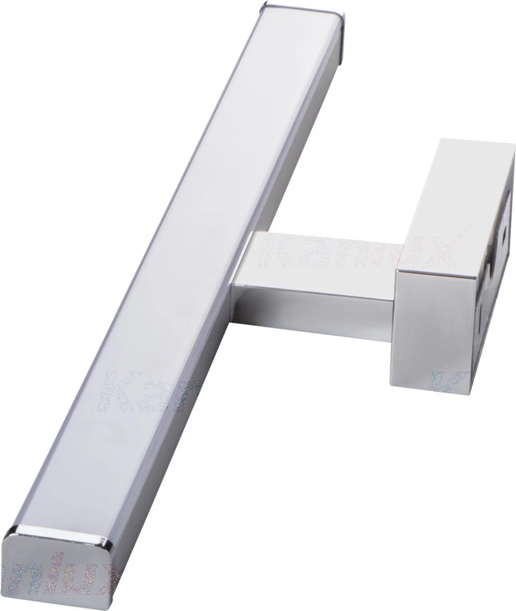 LED Spiegellamp Badkamer 40cm - 8W 4000K Helder Wit Licht - Chrome 4 LED Spiegellamp Badkamer 40cm - 8W 4000K Helder Wit Licht - Chrome - Afbeelding 2