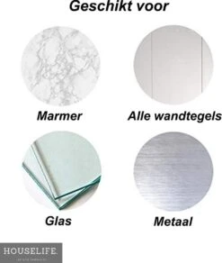 Doucherek Zonder Boren - RVS - Zelfklevend Doucherekje - Hangend – Hoek – Inclusief 2 Muurstickers -Badkamer Wijs 1015x1200 1