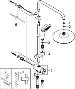 GROHE New Tempesta Cosmopolitan 210 Regendouche - ø 21 Cm - Zonder Thermostaat - Chroom 24 GROHE New Tempesta Cosmopolitan 210 Regendouche - ø 21 Cm - Zonder Thermostaat - Chroom -Badkamer Wijs 1015x1200 3