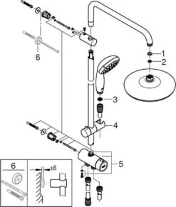 GROHE QuickFix Vitalio Joy 310 Regendouche - CoolTouch - Met Planchet - ø 31 Cm - Chroom -Badkamer Wijs 1017x1200 3