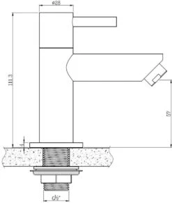 Aloni - KLEINE ! Koudwaterkraan 1/2 Mat Zwart -Badkamer Wijs 1017x1200 5