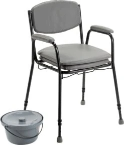 In Hoogte Verstelbare Toiletstoel / Postoel / WC Stoel Met Zachte Zitting. Tot 130 Kg Belastbaar. -Badkamer Wijs 1026x1200 8