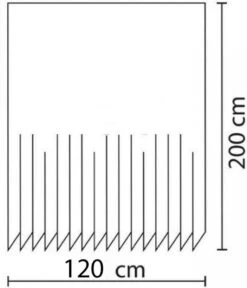 MLN Basics® Douchegordijn | Zwart | 120x200 Cm | Inclusief Ringen | Anti-schimmel -Badkamer Wijs 1028x1200 4