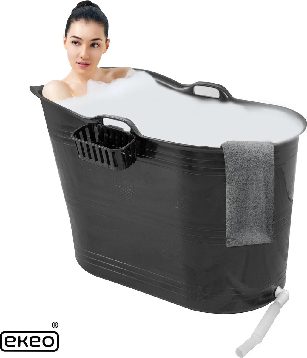EKEO Zitbad - 210L - Mobiele Badkuip - Bath Bucket - Zwart 3 EKEO Zitbad - 210L - Mobiele Badkuip - Bath Bucket - Zwart