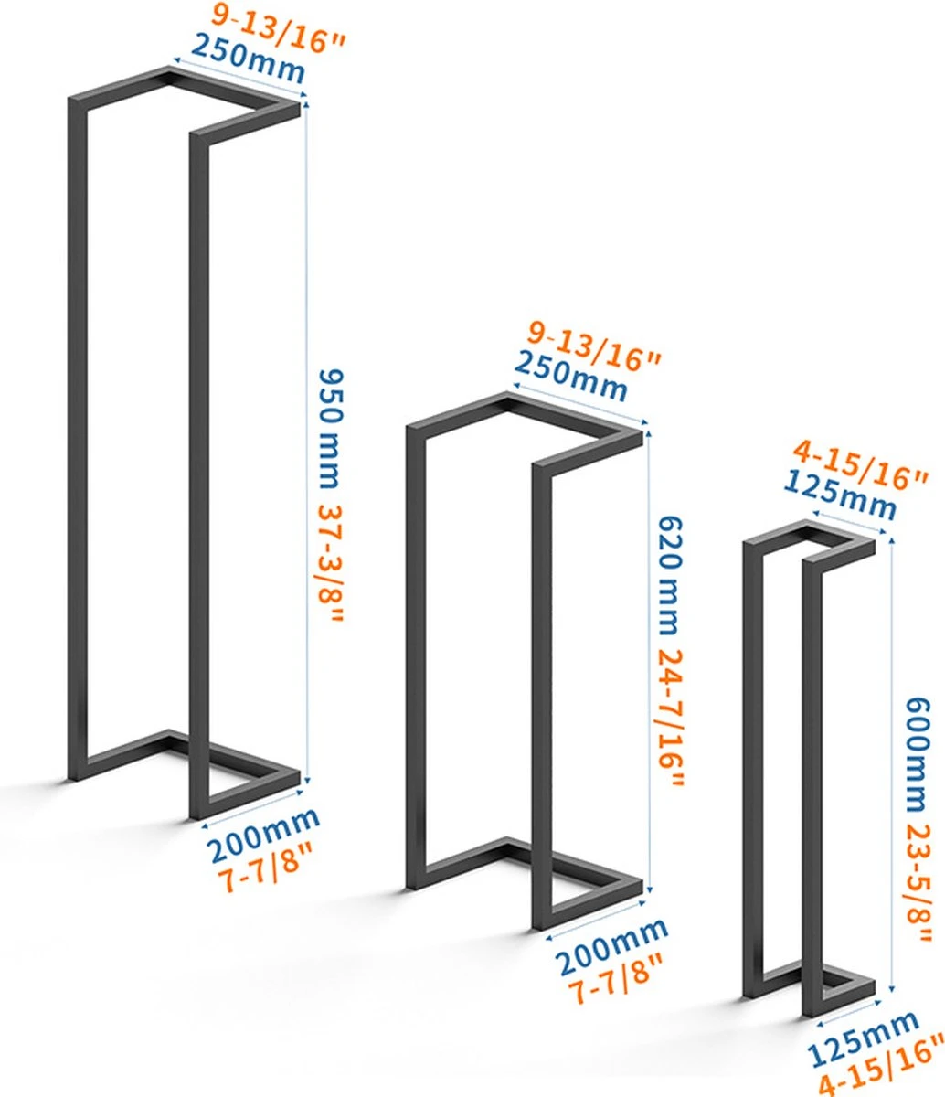 SaniDreams Carbon Handdoekenrek L Zwart - Staal - 90x25x20cm 4 SaniDreams Carbon Handdoekenrek L Zwart - Staal - 90x25x20cm - Afbeelding 2
