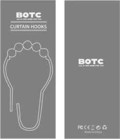 BOTC Gordijnringen - 12 Stuks Gordijn Haken - Gordijnhaken- RVS Gordijn Ringen Voor Gordijn Roede - Zwart -Badkamer Wijs 1035x1200 5