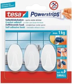 Tesa Powerstrips Small Ovaal - Wit 3 Stuks -Badkamer Wijs 1036x1200 2