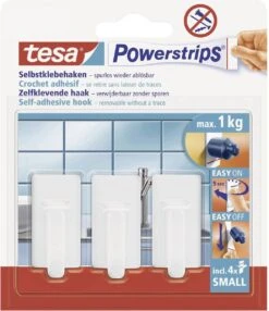Tesa Powerstrips Haken Small - Wit - 3 Stuks -Badkamer Wijs 1038x1200