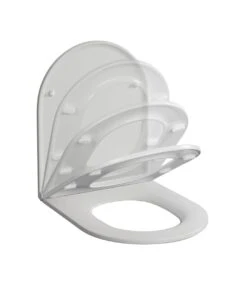 Allibert Wc-bril DUNEO - Duroplast - Inox Scharnieren - Soft Close - Afklikbaar - Wit -Badkamer Wijs 1038x1200 7