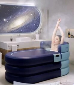 Opblaasbaar Bad - Blauw Ligbad - Zitbad Volwassenen - Ijsbad - Badkuip - Opblaasbad - Opvouwbaar Bad -Badkamer Wijs 1041x1200 4