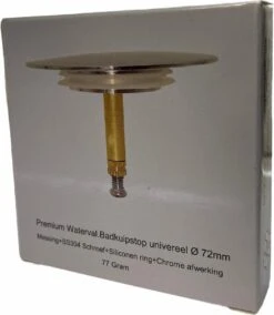 RVS Badkuip Afvoerplug Badkamer - Badkuipstop Met Dubbele Afdichting – Verstelbare Badplug Universele Afvoerplug Voor Uw Badkuip - 72 Mm -Badkamer Wijs 1043x1200