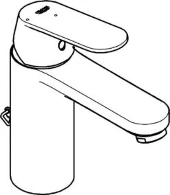 GROHE Eurosmart Cosmopolitan Wastafelkraan - Medium Uitloop - Met Trekwaste - Chroom - 2339700E -Badkamer Wijs 1045x1200 6