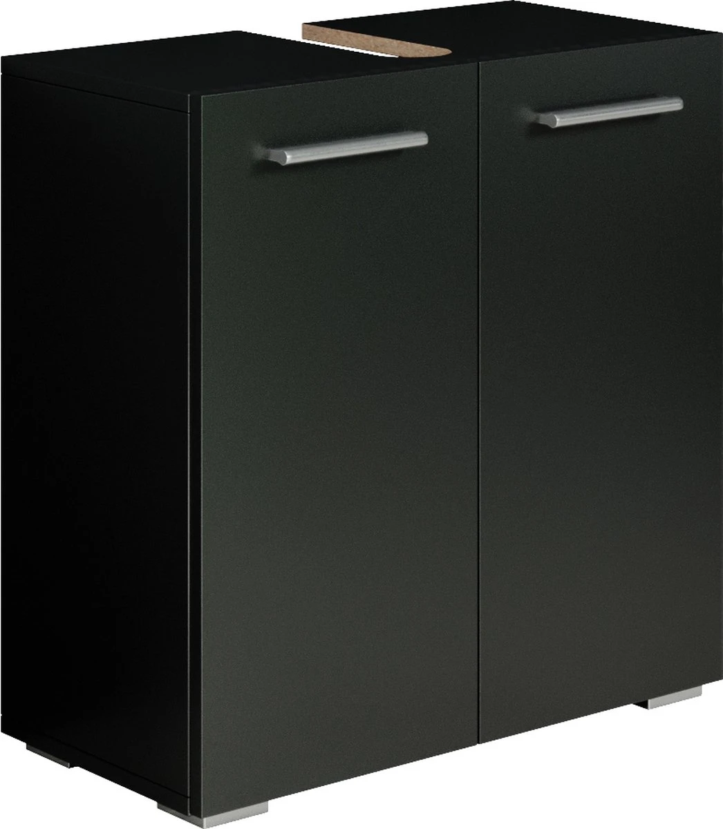 Badplaats Wastafel Onderkast Jupiter 60 Cm X 30 Cm X 60 Cm - Zwart - Badkamerkast – Staand Wastafelmeubel 3 Badplaats Wastafel Onderkast Jupiter 60 Cm X 30 Cm X 60 Cm - Zwart - Badkamerkast – Staand Wastafelmeubel