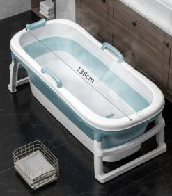 Simple Fix Zitbad - 138cm - Opvouwbaar Bad - Bath Bucket - Zitbad Voor Volwassenen - 220L - Extra Lang - Blauw -Badkamer Wijs 1050x1200 4