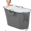 EKEO Zitbad - 210L - Mobiele Badkuip - Bath Bucket - Ijsbad- Tuinbad - Grijs 2 EKEO Zitbad - 210L - Mobiele Badkuip - Bath Bucket - Ijsbad- Tuinbad - Grijs -Badkamer Wijs 1051x1200 4