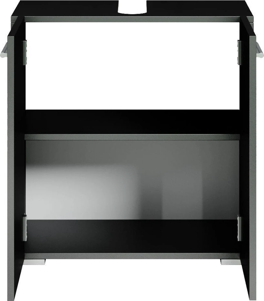 Badplaats Wastafel Onderkast Jupiter 60 Cm X 30 Cm X 60 Cm - Zwart - Badkamerkast – Staand Wastafelmeubel 4 Badplaats Wastafel Onderkast Jupiter 60 Cm X 30 Cm X 60 Cm - Zwart - Badkamerkast – Staand Wastafelmeubel - Afbeelding 2