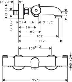 Hansgrohe Ecostat 1001CL Badthermostaat - Chroom 19 Hansgrohe Ecostat 1001CL Badthermostaat - Chroom -Badkamer Wijs 1054x1200 4