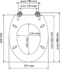 SCHÜTTE WC-Bril 80123 GREY STEEL - MDF-Hout - Soft Close - Verchroomde Scharnieren - Decor - 3-zijdige Print -Badkamer Wijs 1057x1200 4
