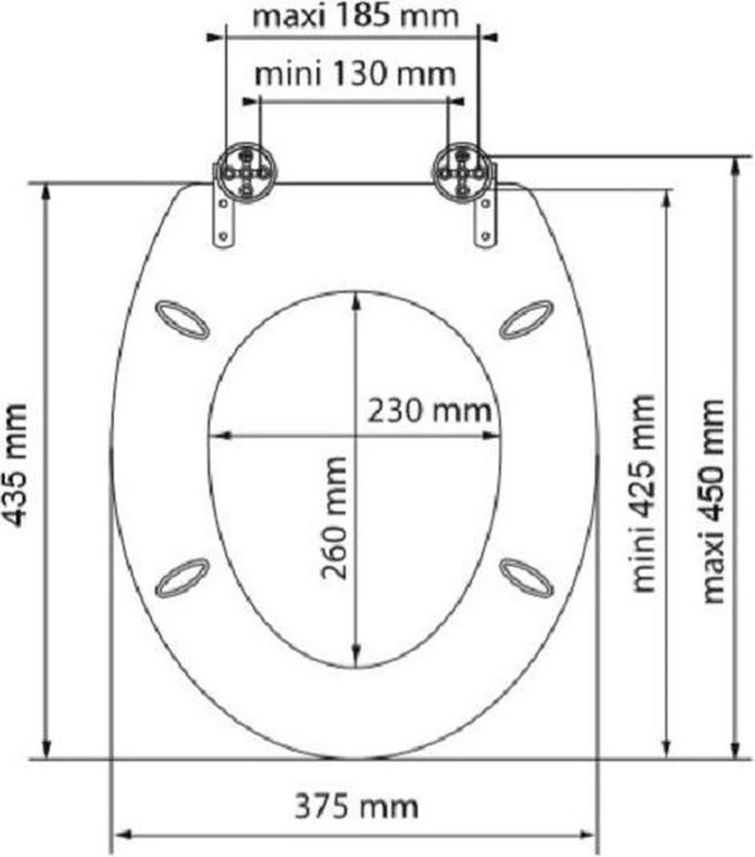 SCHÜTTE WC-Bril 80193 DARK WOOD - MDF-Hout - Soft Close - Verchroomde Scharnieren - Decor - 3-zijdige Print 7 SCHÜTTE WC-Bril 80193 DARK WOOD - MDF-Hout - Soft Close - Verchroomde Scharnieren - Decor - 3-zijdige Print - Afbeelding 5