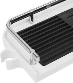 Merkloos Doucherek Zonder Boren –Douchemand- Badkamerrek-Doucheplank- Badkamer Organiser- Doucherek Hangend-Doucherek Zwart – Doucherek Hangend – Badkamer Organizer – Douche Organizer - Doucherekje - Doucherekje Zonder Boren-Zilver-Zwart-Wit -Badkamer Wijs 1058x1200 1