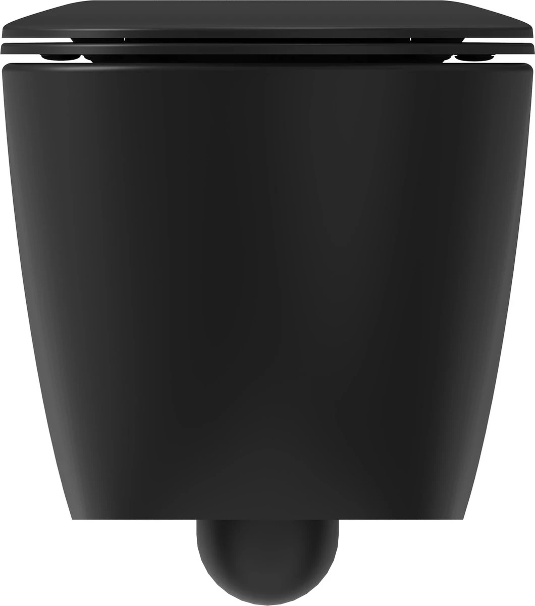 Viidako – Paskii Toiletpot – Mat Zwart – Design - Rimless – INCLUSIEF Softclose Zitting – Quick Release - Hangend/zwevend Toilet 12 Viidako – Paskii Toiletpot – Mat Zwart – Design - Rimless – INCLUSIEF Softclose Zitting – Quick Release - Hangend/zwevend Toilet - Afbeelding 10
