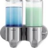 Simplehuman Zeepdispenser Wand Duo - RVS - 22.6x9.4x24.5 Cm - Zilver -Badkamer Wijs 1061x1200 2