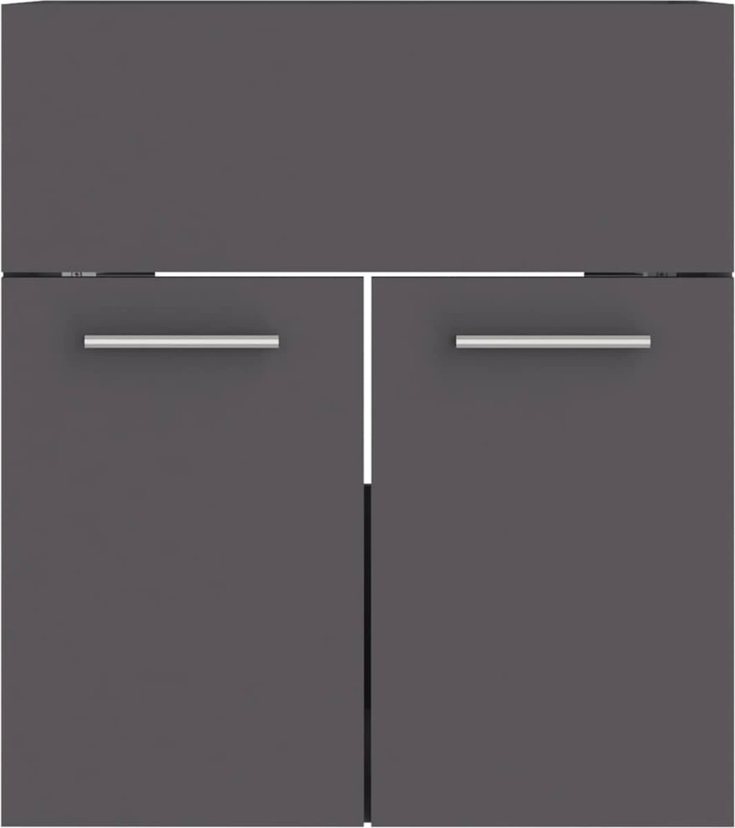 VidaXL Wastafelkast 41x38,5x46 Cm Spaanplaat Grijs 11 VidaXL Wastafelkast 41x38,5x46 Cm Spaanplaat Grijs - Afbeelding 9