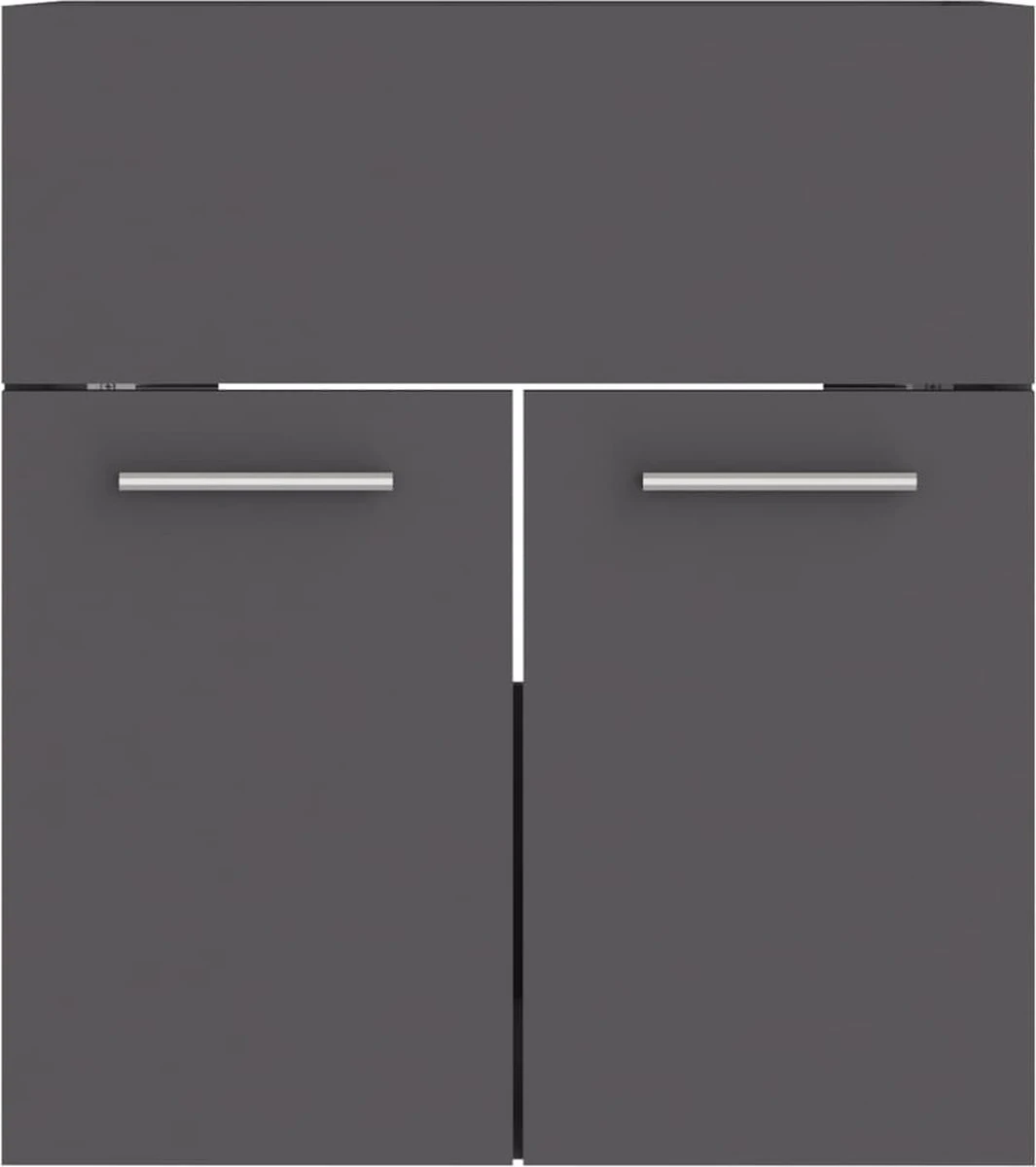 VidaXL Wastafelkast 41x38,5x46 Cm Spaanplaat Grijs 12 VidaXL Wastafelkast 41x38,5x46 Cm Spaanplaat Grijs - Afbeelding 10