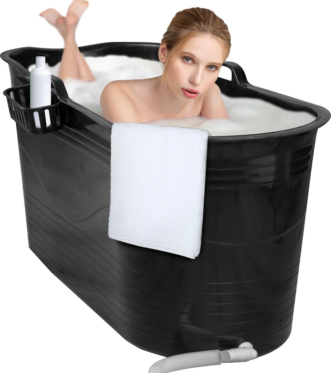 LIFEBATH - Zitbad Mira - Bath Bucket XL - 400L - Ligbad 122 Cm - Zwart 3 LIFEBATH - Zitbad Mira - Bath Bucket XL - 400L - Ligbad 122 Cm - Zwart