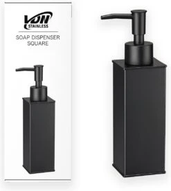 VDN Stainless Zeeppompje - Zeepdispenser - Zeeppompje Vrijstaand - Zwart - Vierkant - RVS 16 VDN Stainless Zeeppompje - Zeepdispenser - Zeeppompje Vrijstaand - Zwart - Vierkant - RVS -Badkamer Wijs 1072x1200