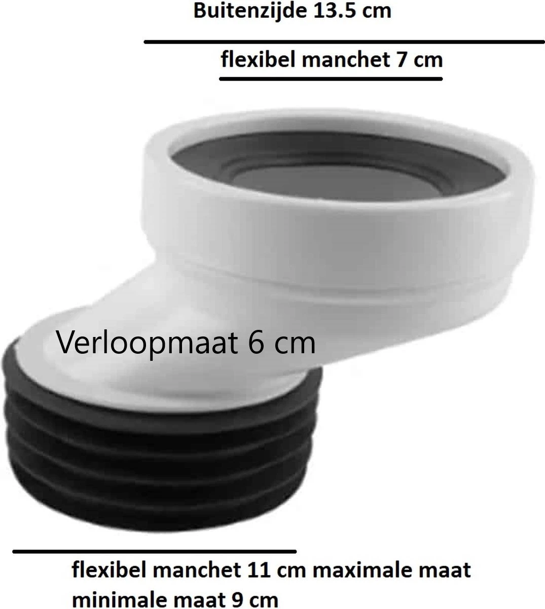 Aloni Toilet Afvoermanchet Excentrisch 6cm 4 Aloni Toilet Afvoermanchet Excentrisch 6cm - Afbeelding 2