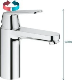 GROHE Eurosmart Cosmopolitan Wastafelkraan - Met EcoJoy - Zonder Waste - Chroom - 2339800E -Badkamer Wijs 1076x1200 3