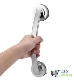 Handgreep Met Zuignap - Deurgreep -Badkamer Handgreep Met Zuignap - Douche - Helping Hand Handvat - Kunstof - Zilver - Groot -Badkamer Wijs 1080x1200 7