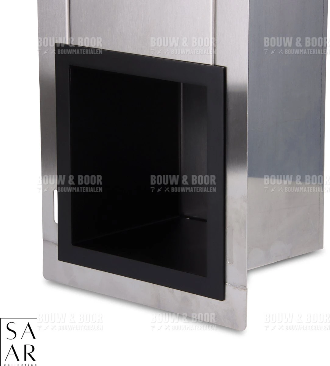 SAAR -Inbouw Toilet Reserve Rolhouder RVS - Met - MAT ZWART - Inzetstuk , (uitneembaar) -72 X 20 X 13 Cm - Inbouwdiepte 12 Cm 10 SAAR -Inbouw Toilet Reserve Rolhouder RVS - Met - MAT ZWART - Inzetstuk , (uitneembaar) -72 X 20 X 13 Cm - Inbouwdiepte 12 Cm - Afbeelding 8