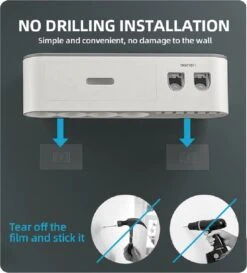 LuxeBass Tandenborstel Organizer | Tandenborstelhouder | Automatisch Tandpasta Dispenser | Met Lade En Opbergvak Voor Badkamer - LB544 -Badkamer Wijs 1086x1200