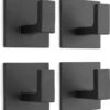 Stål Handdoekhaakjes Zelfklevend Zwart - Vierkant - 4 Stuks 2 Stål Handdoekhaakjes Zelfklevend Zwart - Vierkant - 4 Stuks -Badkamer Wijs 1088x1200 1