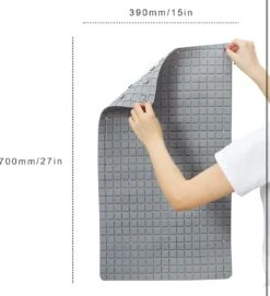 De Millennials Duurzame Antislip Douchemat Of Badmat Grijs Met Zuignappen – 70x40 Cm - Mat Voor In Bad – Anti Slip Douche Cabine Mat – Mat Voor In De Badkamer - Antislipmat -ontwerp Kan Worden Geadsorbeerd Op Gladde Grond En Douchemat -Badkamer Wijs 1092x1200 6