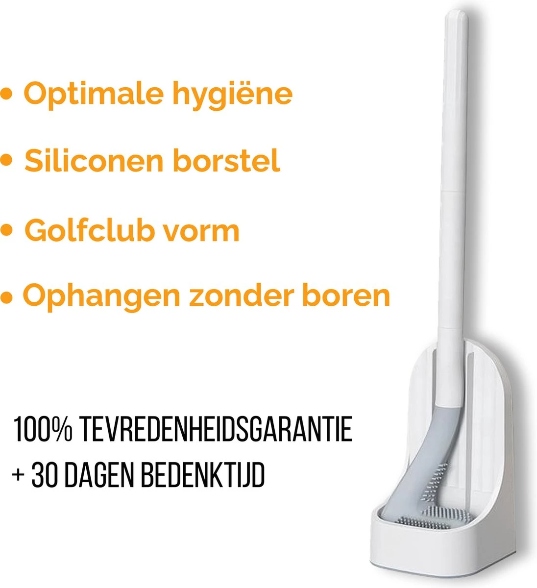 Bradey Toiletborstel Siliconen - WC Borstel Met Houder - Optimale Hygiëne - Golfclub-vorm - Komt In Alle Hoeken 15 Bradey Toiletborstel Siliconen - WC Borstel Met Houder - Optimale Hygiëne - Golfclub-vorm - Komt In Alle Hoeken - Afbeelding 13
