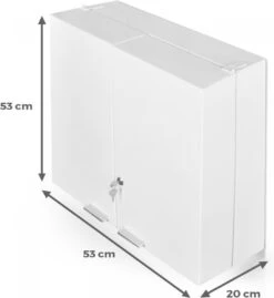 Jago - Afsluitbare XXL Medicijnkast Met 11 Vakken/Compartimenten - Staal - 2 Deuren - 53x53x20 Cm - Wit 31 Jago - Afsluitbare XXL Medicijnkast Met 11 Vakken/Compartimenten - Staal - 2 Deuren - 53x53x20 Cm - Wit -Badkamer Wijs 1103x1200 5