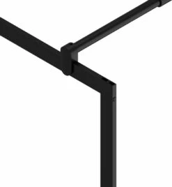 VidaXL Inloopdouchewand Transparant 90x195 Cm ESG-glas Zwart -Badkamer Wijs 1104x1200