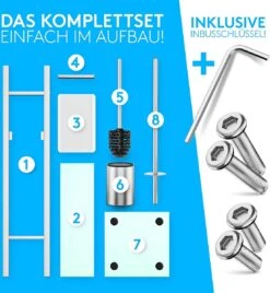 EDELHAND© Toiletpapierhouder Staand Als Toiletset [met GRATIS Toiletborstel] - Roestvrijstalen Toiletpapierhouder Staand Met Toiletborstel En Toiletpapieropslag - Toiletset Met Dienblad -Badkamer Wijs 1106x1200 1