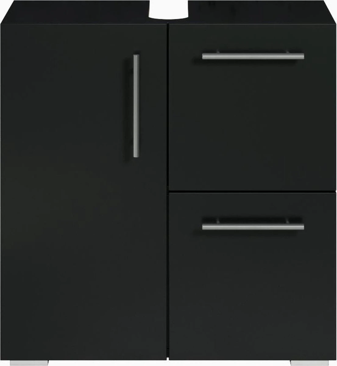 Badplaats Wastafel Onderkast Mars 60 Cm X 30 Cm X 60 Cm - Zwart - Badkamerkast – Staand Wastafelmeubel 6 Badplaats Wastafel Onderkast Mars 60 Cm X 30 Cm X 60 Cm - Zwart - Badkamerkast – Staand Wastafelmeubel - Afbeelding 4