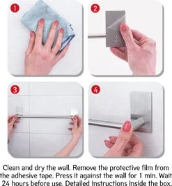 Tatkraft John - Zelkflevende Handdoekstang - Vaatdoek/Keukengerei/Handdoeken Stang Houder Rek Handdoekenrek Muur Steun - Wand Ophangsysteem Voor In De Keuken/Badkamer/Keukenkast - Handdoekrek Handdoekenstang - Zonder Boren - Geborsteld RVS - 40CM 12 Tatkraft John - Zelkflevende Handdoekstang - Vaatdoek/Keukengerei/Handdoeken Stang Houder Rek Handdoekenrek Muur Steun - Wand Ophangsysteem Voor In De Keuken/Badkamer/Keukenkast - Handdoekrek Handdoekenstang - Zonder Boren - Geborsteld RVS - 40CM -Badkamer Wijs 1111x1200 1