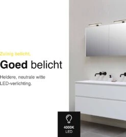 Vivid Green Spiegellamp Badkamer - Spiegelverlichting - Lamp - 30CM - IP44 - 4000K - Chroom -Badkamer Wijs 1111x1200